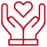 hands holding heart icon