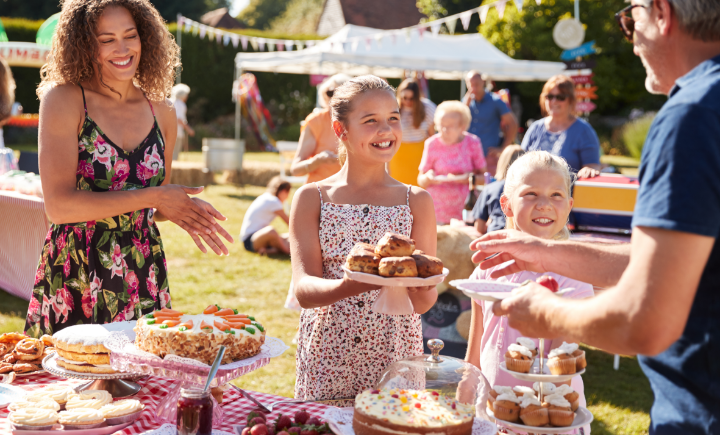 group of people at an outdoor celebration