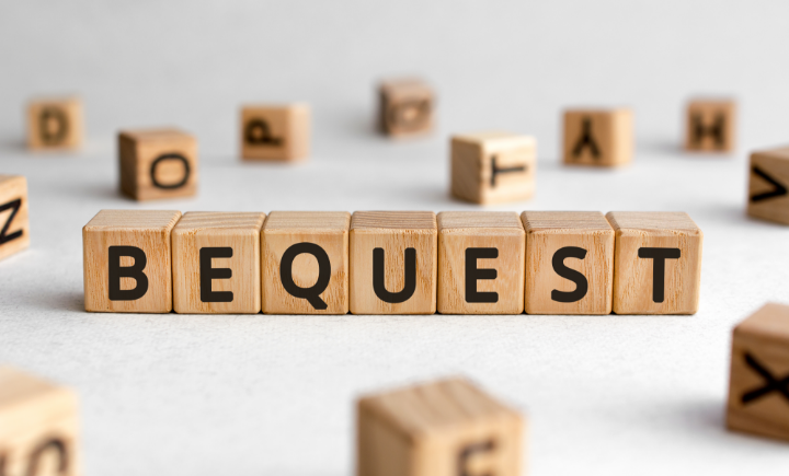 blocks spelling "bequest"