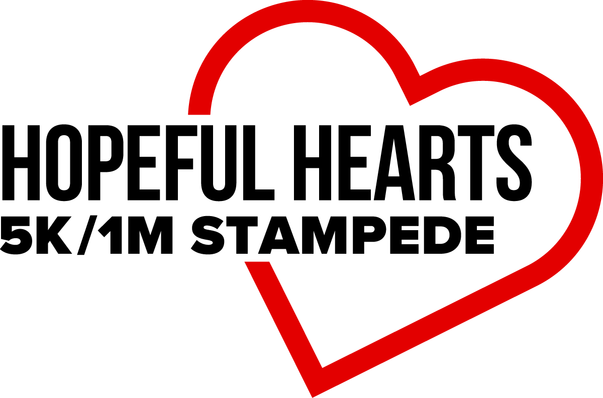 Hopeful hearts logo, 5k/1m stampede